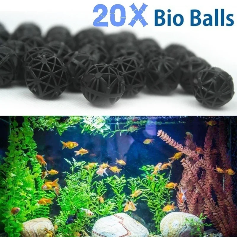 Fish Tank Filter Aquarium - 20Pcs 16mm Aquarium Bio Balls Filter