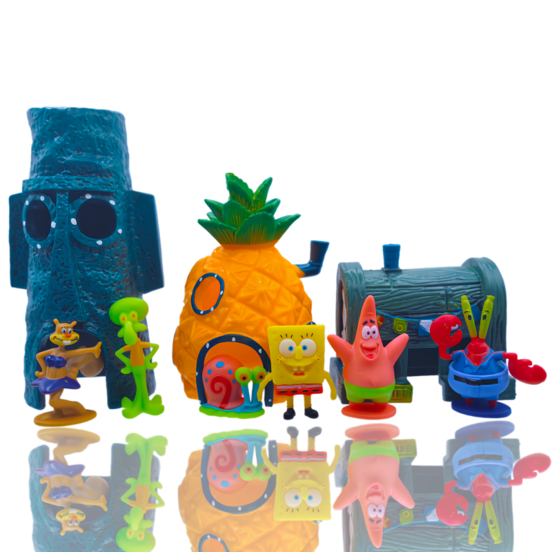 6pcs SpongeBob Fish Tank Decor - огляд і ціна Aquarium Fish Saltwater