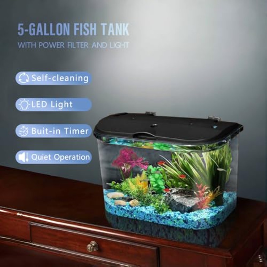 5-Gallon Aquarium Kit with LED - огляд і ціна Aquarium Fish Variety