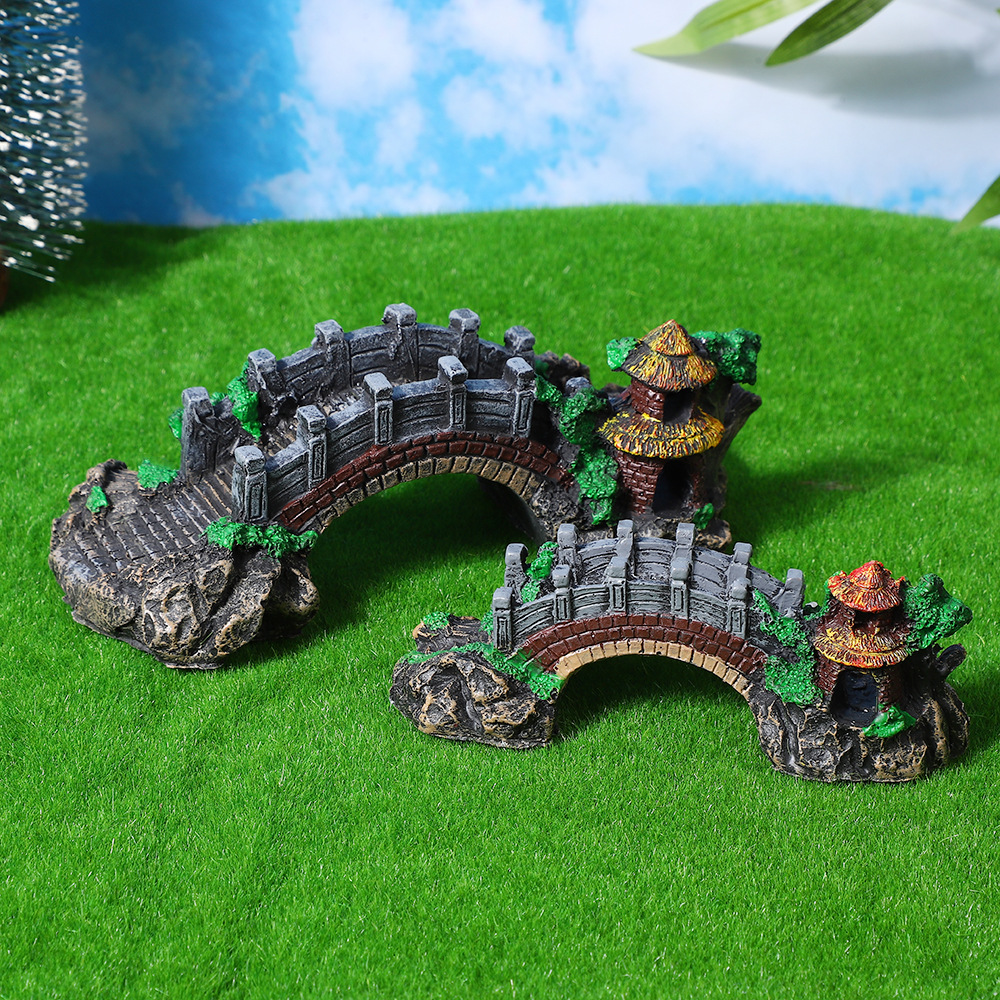Resin Fish Tank Decoration Chi - огляд і ціна Aquarium Fish Bridge