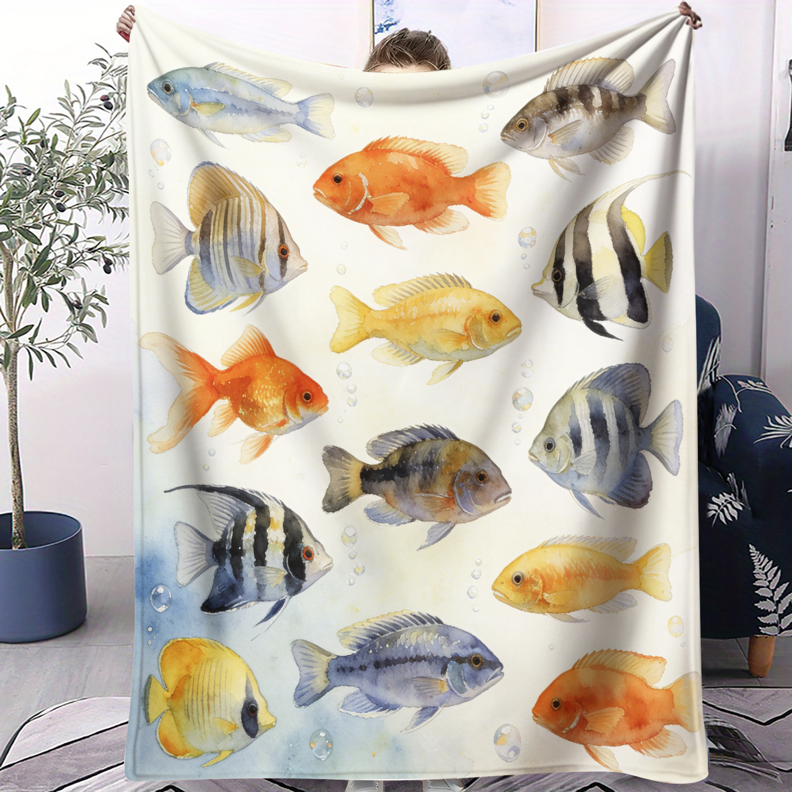 Watercolor Tropical Fish Portr - огляд і ціна Aquarium Fish Variety