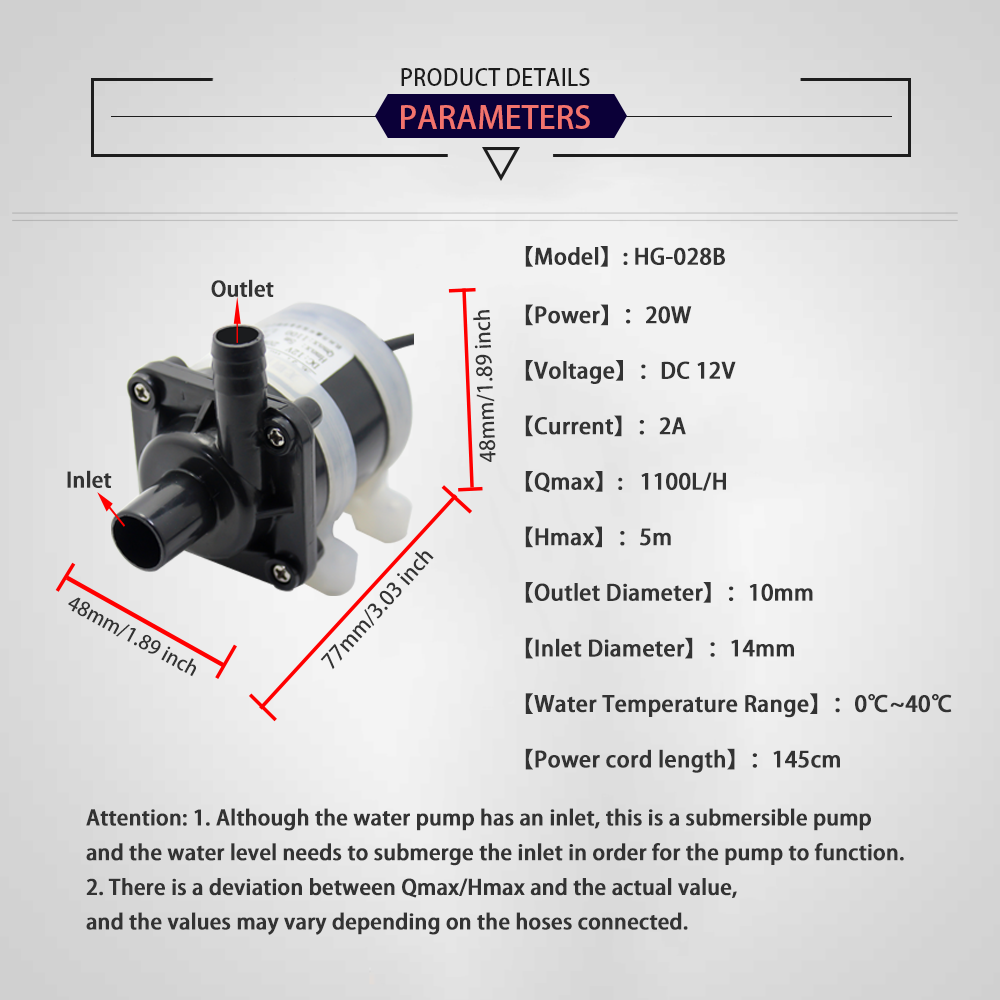 12V DC Brushless Small Submers - огляд і ціна Aquarium Fish House