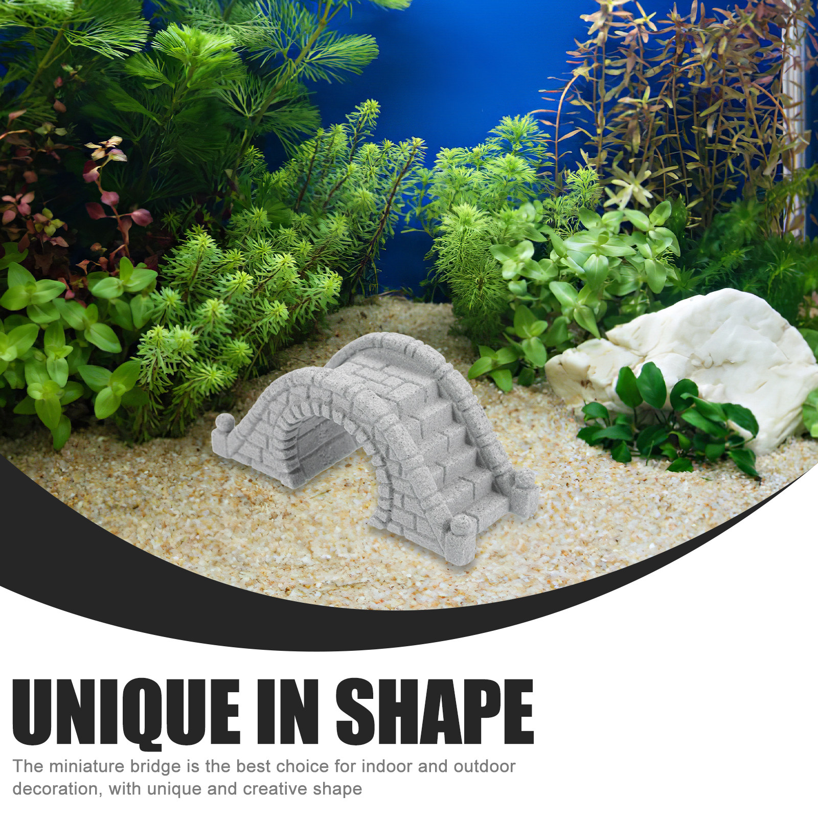 2Pcs Realistic Miniature Arch  - огляд і ціна Aquarium Fish Bridge